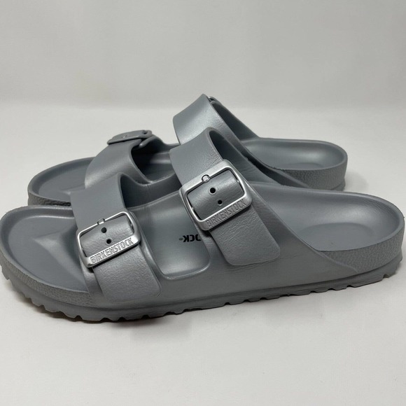 Birkenstock Arizona EVA Sandals Unisex 41 Womens 10 Mens 8 Silver Gray - Picture 8 of 11